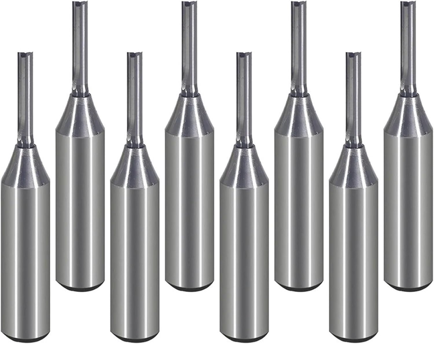 10pcs Solid Carbide Straight Router Bits 12.7mm Shank TCT 2 Flutes Straight Slot Milling Cutter Carbide End Mill Engraving Router Bits(12.7x6x17x77L)
