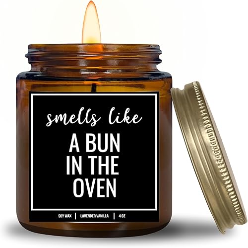 Miniatura 9 de YouNique Designs Vela de anuncio de embarazo para abuelos, papá, familia, tío tía, 8 onzas, revelación de embarazo a los padres, velas de