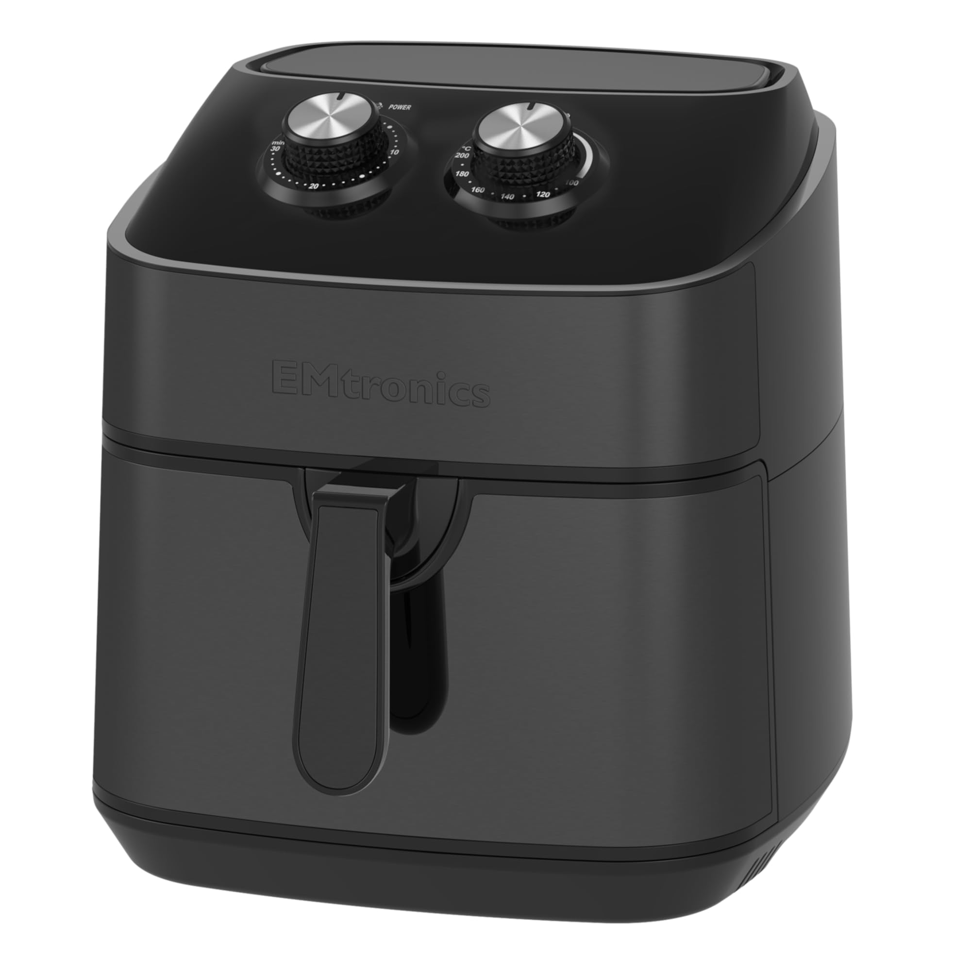 EMtronics EMAFS9B XL Extra Large Family Size Air Fryer 9 Litre for Oil Free & Low Fat Healthy Cooking, 60-Minute Timer - Black