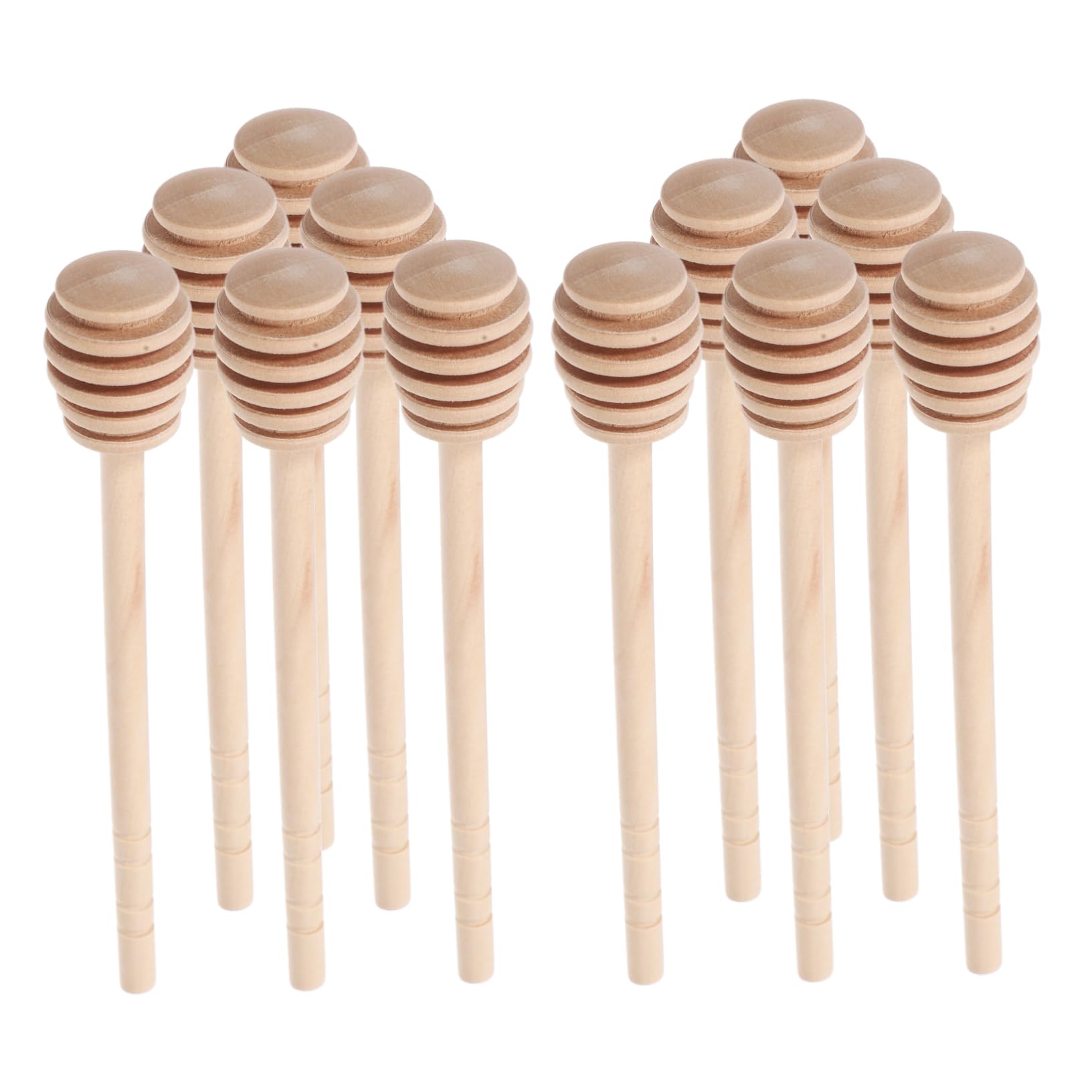 Cabilock 50pcs Wooden Honey Sticks for Dipping and Stirring Reusable Honey Stirrer for Syrup and Elegant Serving Spoons for Tea Parties and Gatherings
