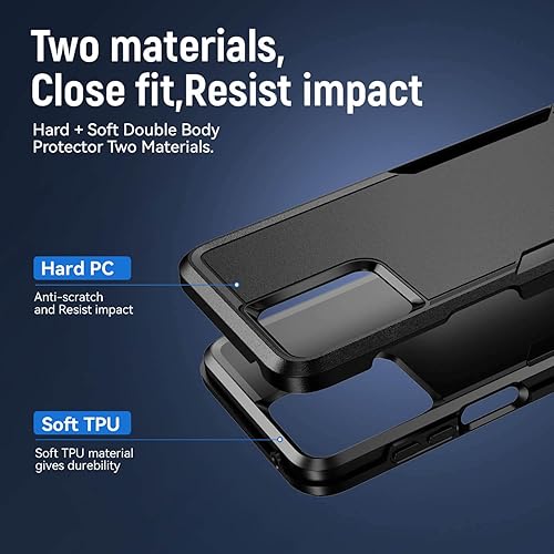 Miniatura 4 de Funda compatible con Moto G 5G 2023, parte trasera dura delgada y suave protector de doble capa de TPU para Moto G 5G 2023, antiarañazos, a prueba