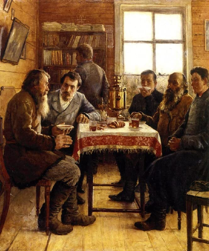 Art mural enseignants Bogdanov-Belsky poster graffiti salon
