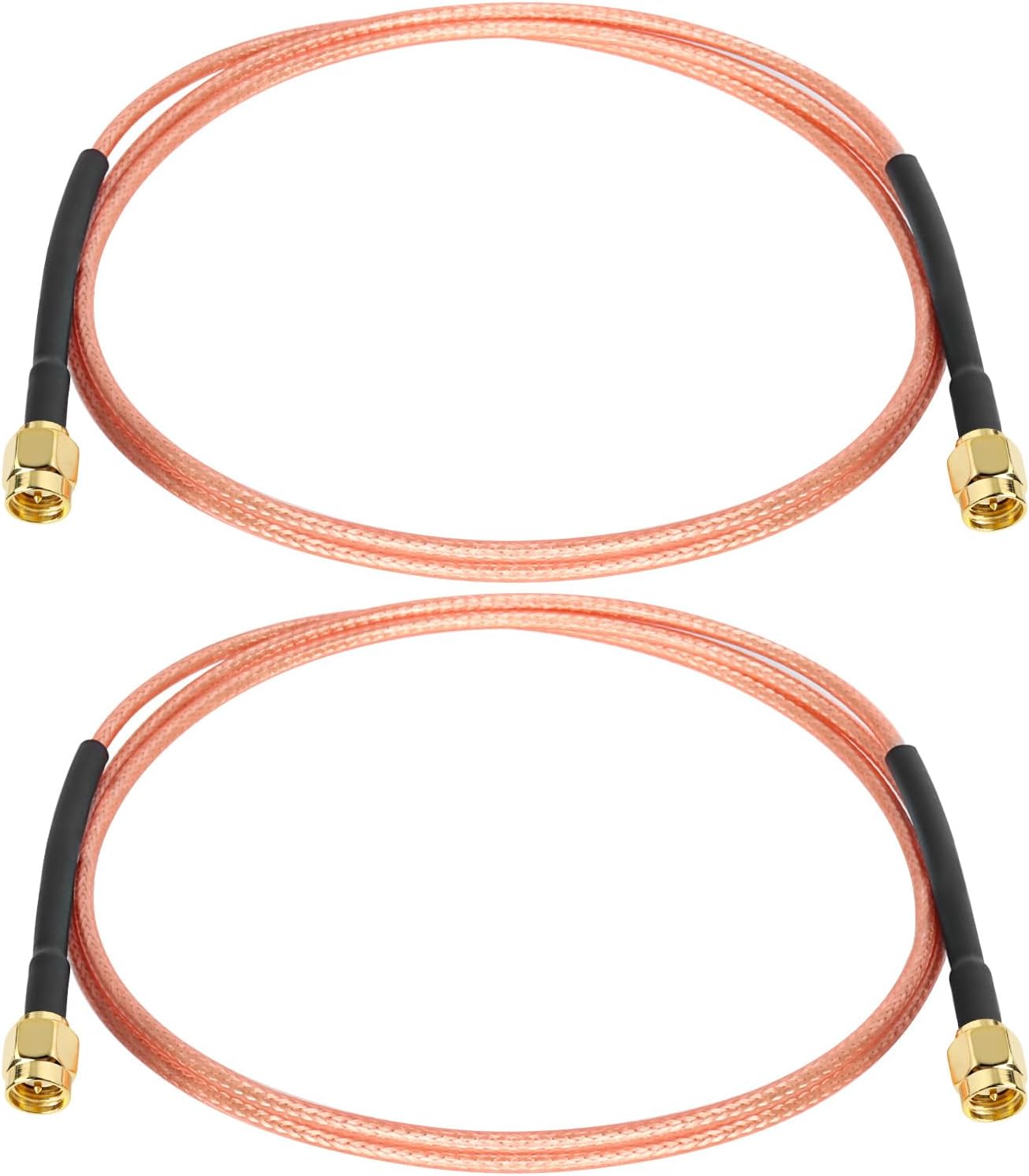 XRDS -RF RG316 SMA Male to SMA Male Coaxial Cable 3FT, 2 Pack Flexible SMA Extension Antenna Cable for WiFi Antenna, Router, SDR, FPV, GPS, Test Equipment