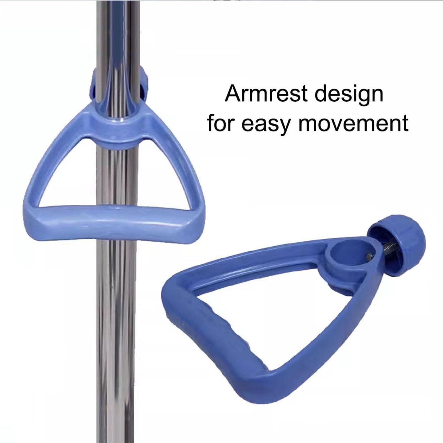 Support de Potence pour Perfusion Portable à roulettes, Support pour Potence pour Perfusion avec 5 Roues et 4 Crochets, Hauteur réglable, Base lestée(Une Couleur N)