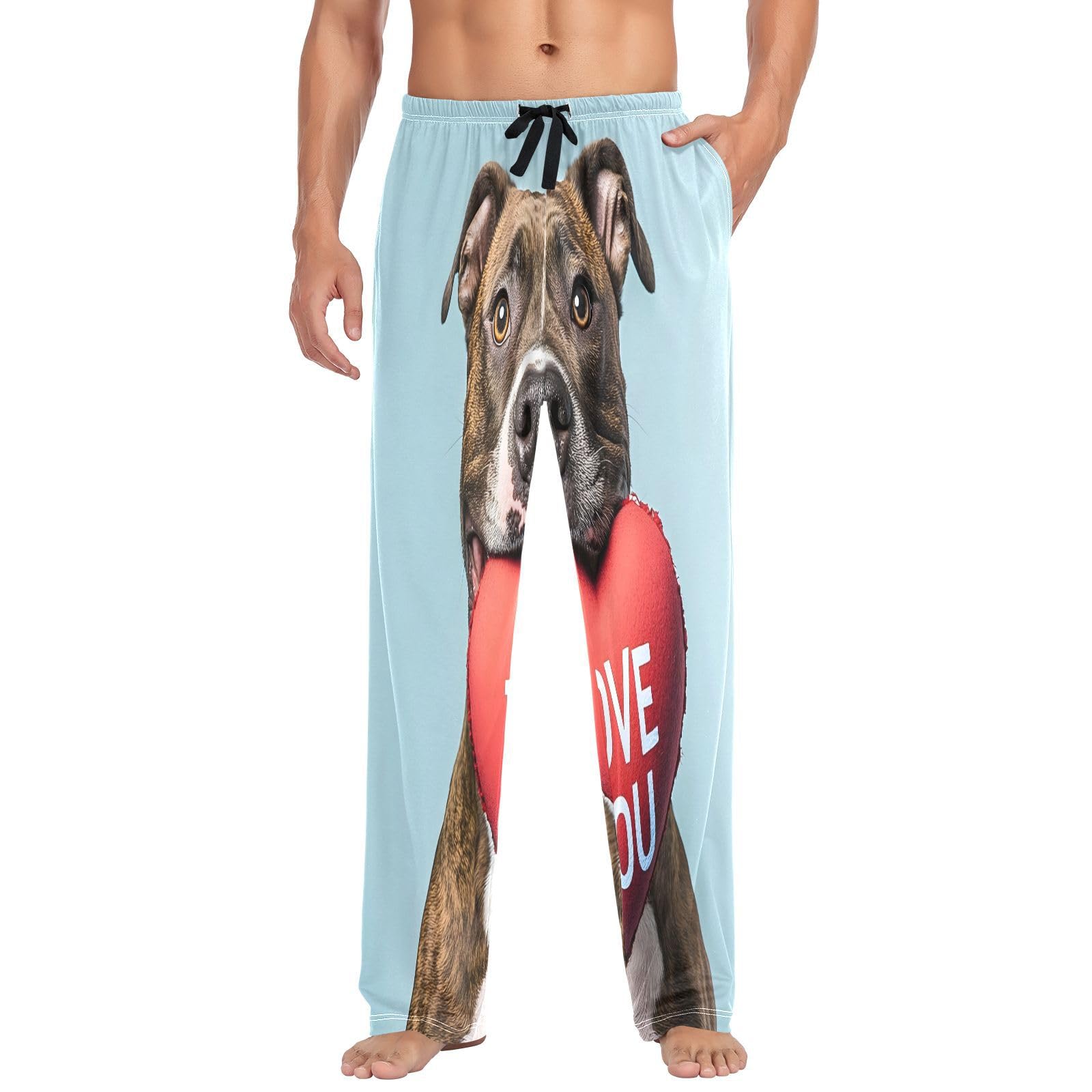 Pantalon de pyjama homme multicolore XXL avec poches et cordon - 6