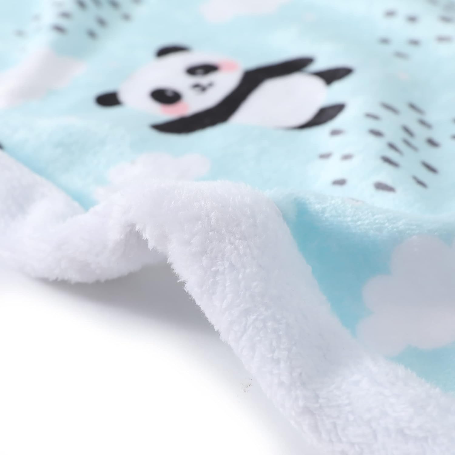 Panda Blanket Super Soft Cozy Blankets Light Blue Pandas Stuff Pandabear Gifts for Girls Teens Women Fleece Blanket Lightweight Cute Panda Accessories (Blue Panda, 50x60 Inches) - Image 5