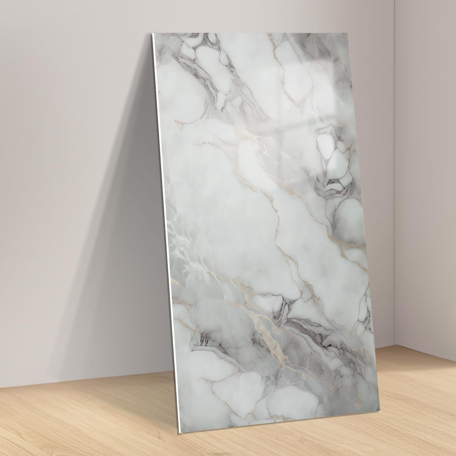 Takezuaa 20Pcs Self Adhesive Wall Tiles Brick, Tile Stickers Smoky Grey 30x60cm, PET Peel and Stick Waterproof Oilproof Tiles Retro Style DIY Home Decor for Kitchen Bathroom — image 1