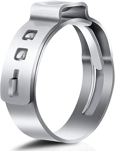 Miniatura 3 de 40 abrazaderas de manguera de oreja simple de 0.276 in-0.343 in, abrazaderas de acero inoxidable 304, abrazaderas de cincha PEX sin escalones,