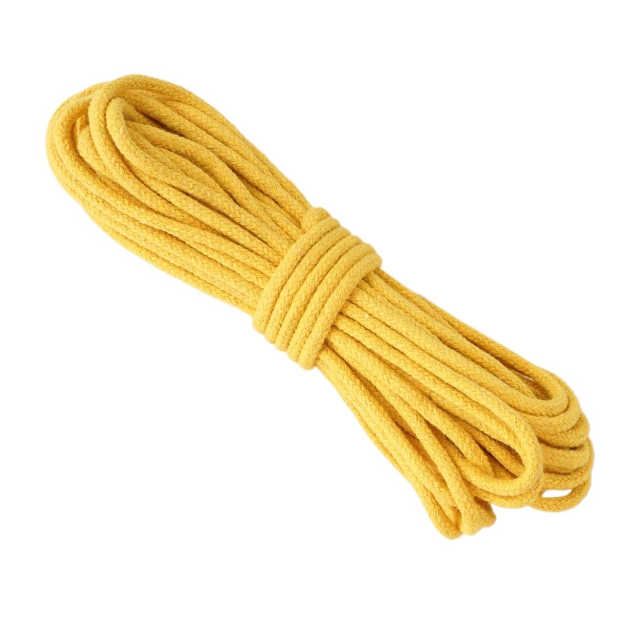 Cotton Macrame Cord 4mm 10m Core Spun Cotton Braided Rope Solid Color for DIY Tapestry Phone Bag Pendant Pet Leash Handcraft Decoration Accessories(Color29)