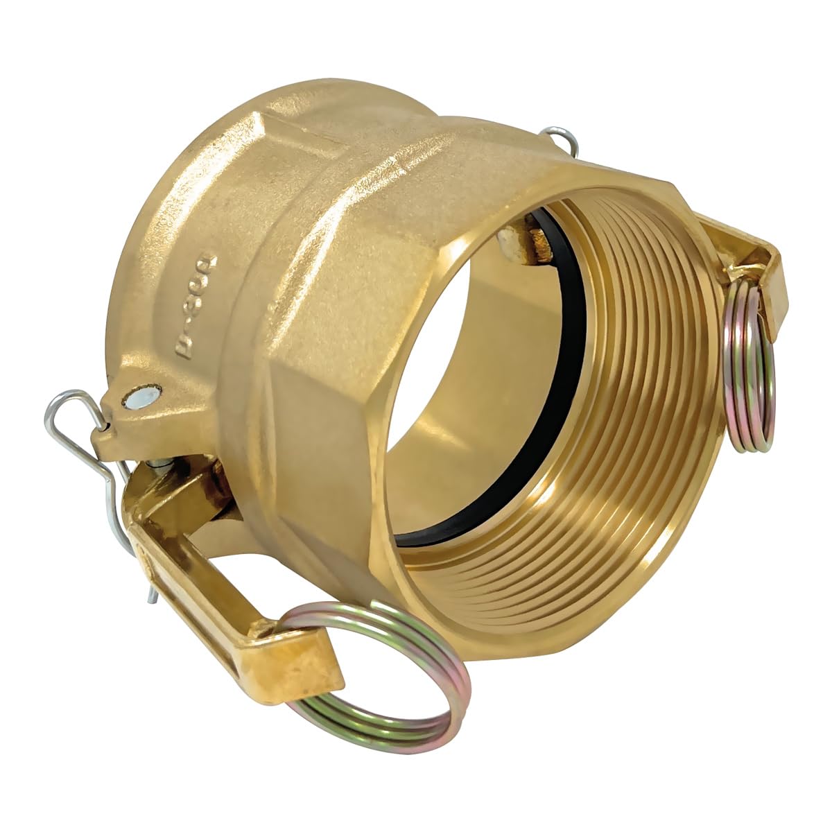 Gloxco Brass Type D Cam and Groove Hose Fitting, 3" Female Camlock x 3" Female NPT (CAM-30-D-BR)