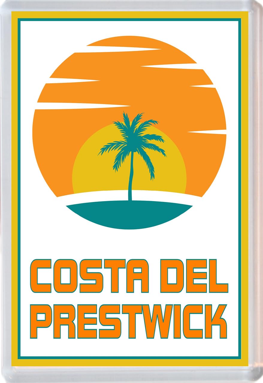 Baked Bean Store Multicolor Costa Del Prestwick - Jumbo Fridge Magnet 96 X 67Mm