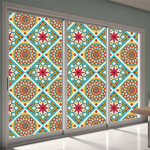 Image of CVANU Window Film Privacy Heat-UV Protection Self-Adhesive Window Glass Film Viny Sheet Multicolor Size(23inch X 36inch) C163