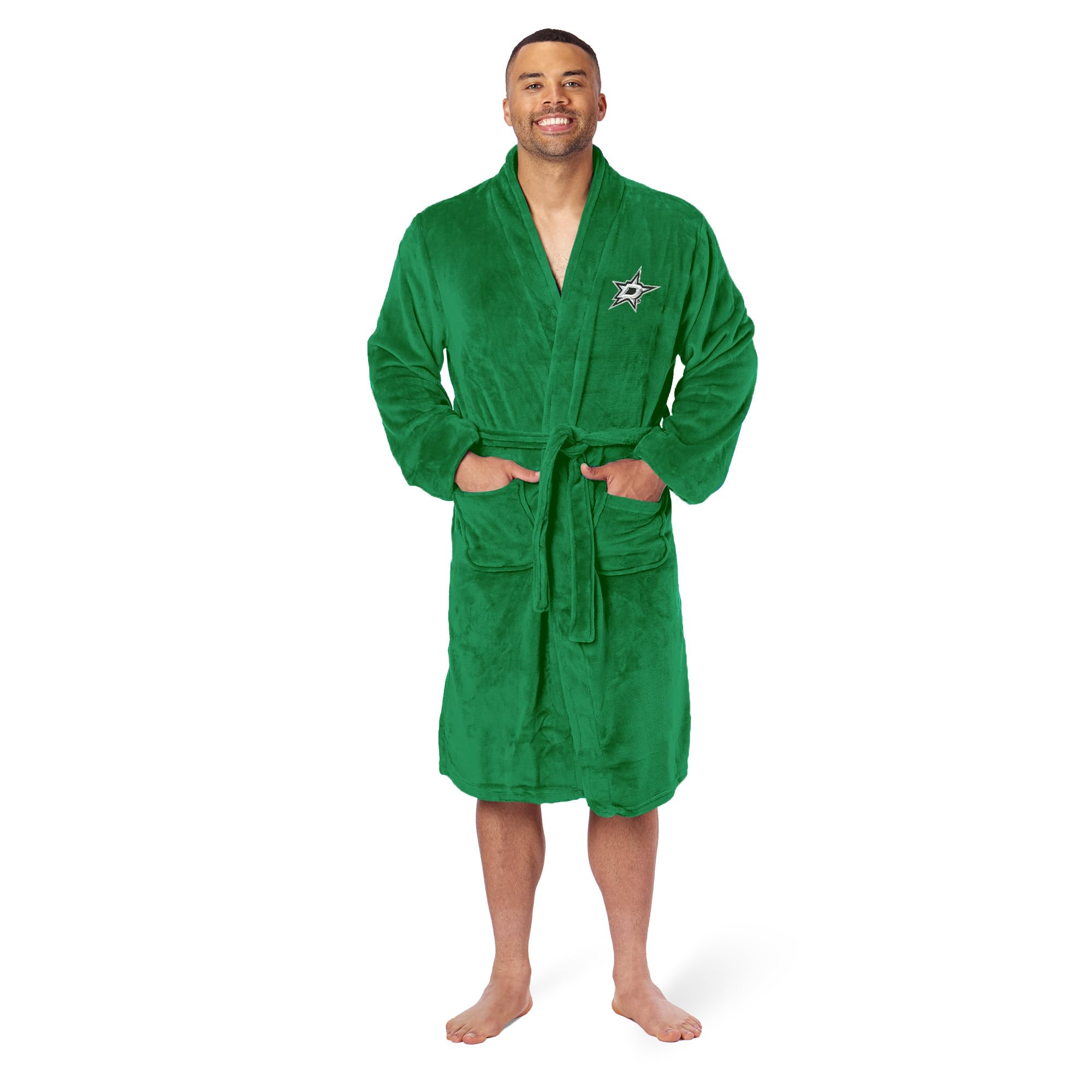 Northwest NHL Adult Unisex Silk Touch Bathrobe, Officially Licensed Loungewear, Soft Plush Polyester