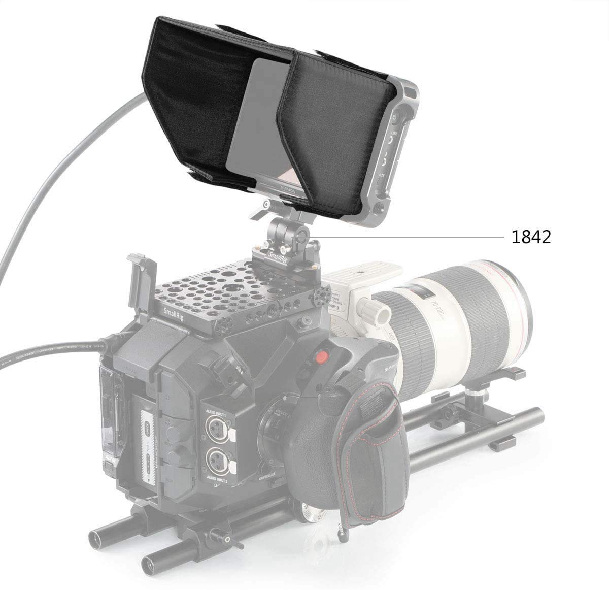 SMALLRIG Sun Hood für Atomos Ninja V Monitor, Sunshade für Ninja V Recorder, NUR kompatibel Ninja V Cage CMA2209-2269