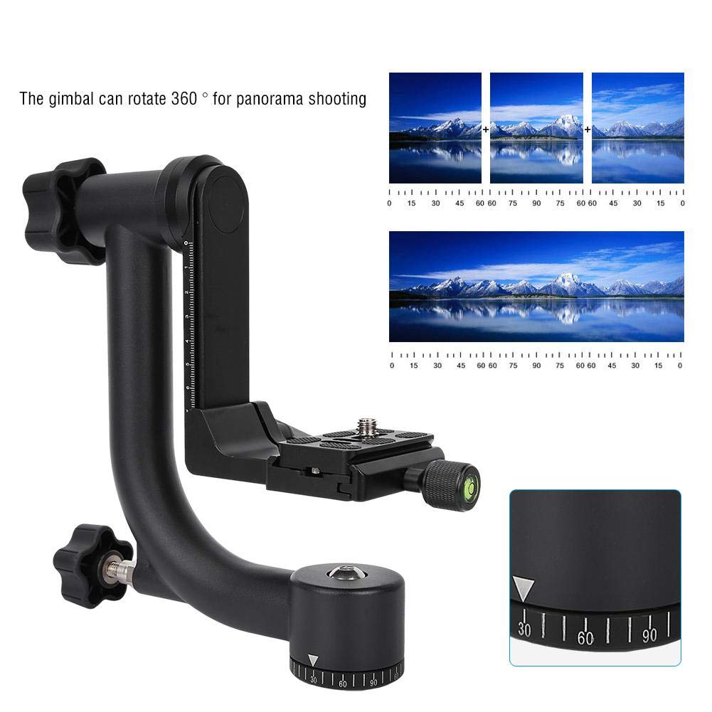 Stabilizzatore videocamera 360 ° Stabilizzatore Manuale Girevole con Piastra a sgancio rapido Vite 1/4 3/8 Pollici, Supporto stabilizzatore Video in Lega per videocamera DSLR DV Fino a 20 kg