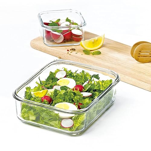 GLASS LOCK 33.8 fl oz Recipiente rectangular para alimentos, 1 EA