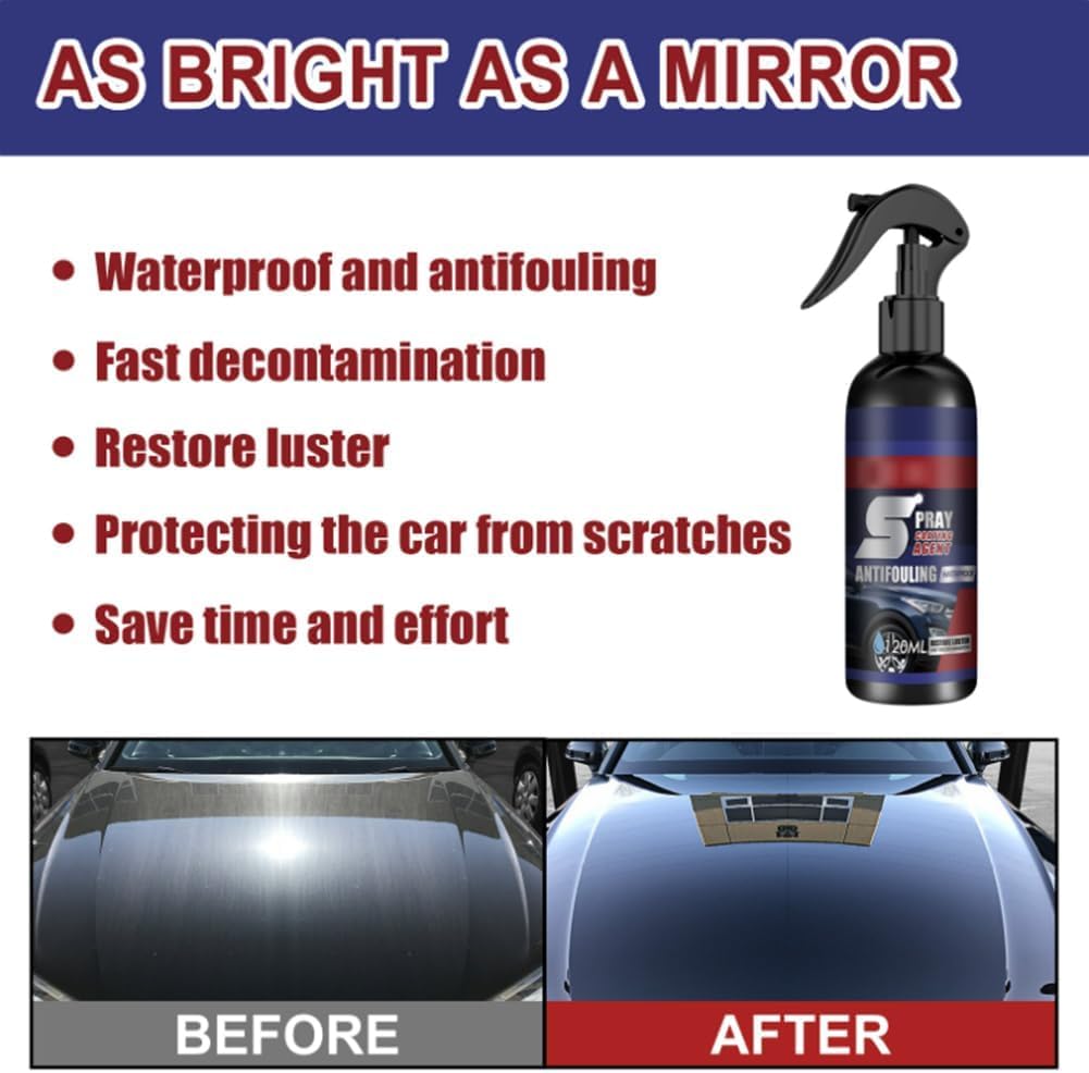 Rayhong Spray Coating Agent, Nano Crystal Coating Agent for Tile & Furniture, Multifunctional Coat-ing Renewal Agent Sp ray, 3 In 1 High Protection Quick Car Coa-ting Sp ray (5 Pcs)