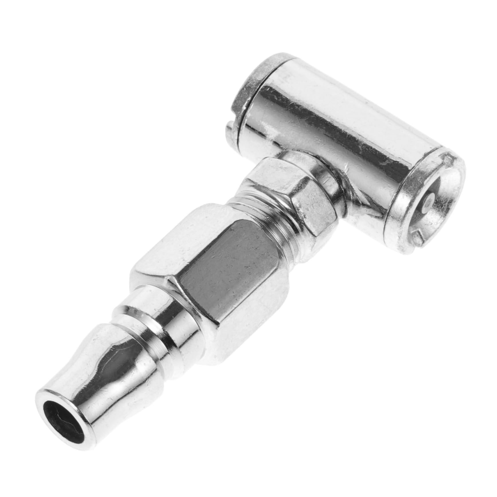 Gatuida Tire Inflator Chuck Quick Inflation for Car Truck Tires Dual Head Air Chuck Gauge Portable Hand Crank