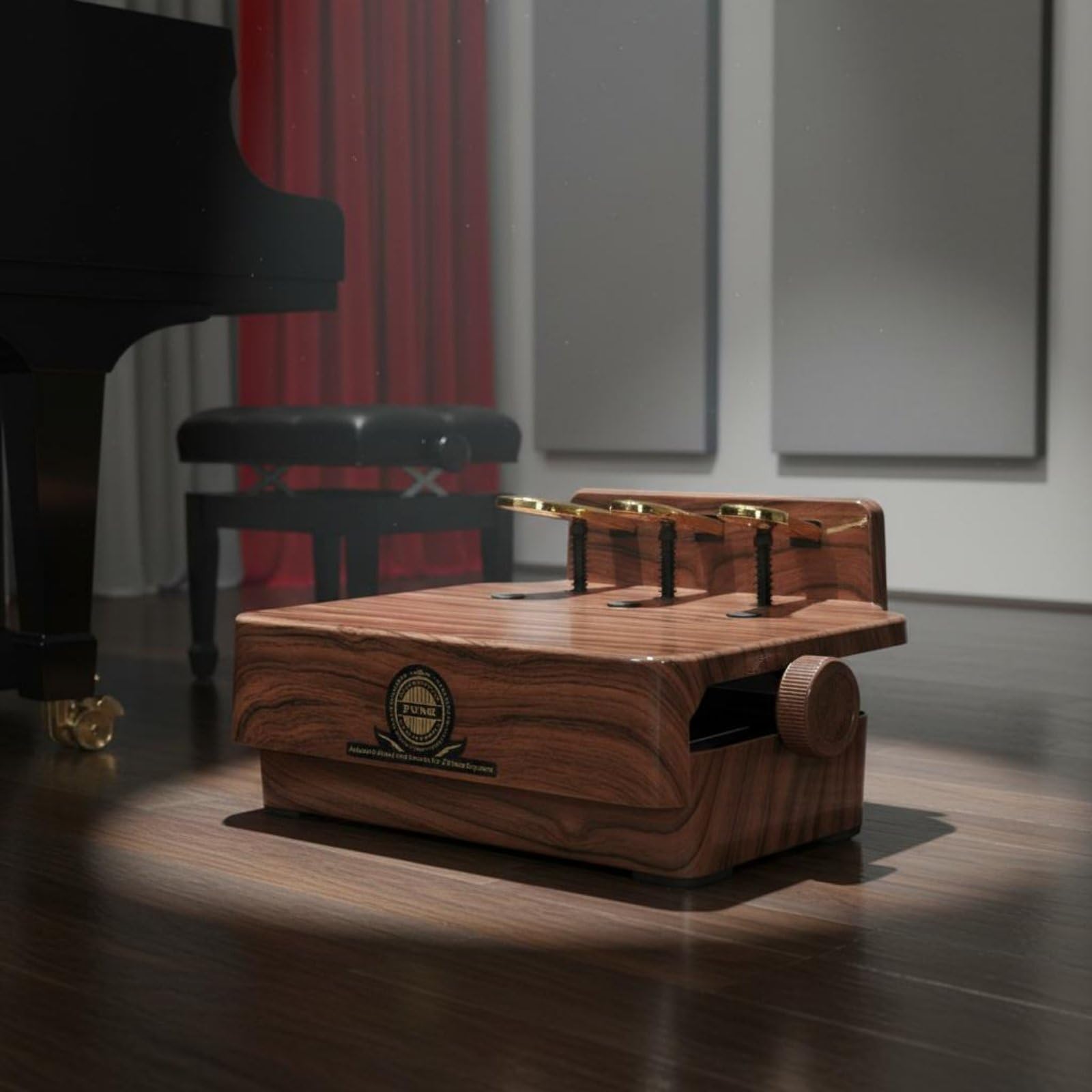 Piano Pedal Riser per Bambini Supporto Regolabile Accessorio Pedale Pianoforte Base Stabile Adatto per Lezioni Pratica Musicale E Formazione Domestica, Marrone Noce