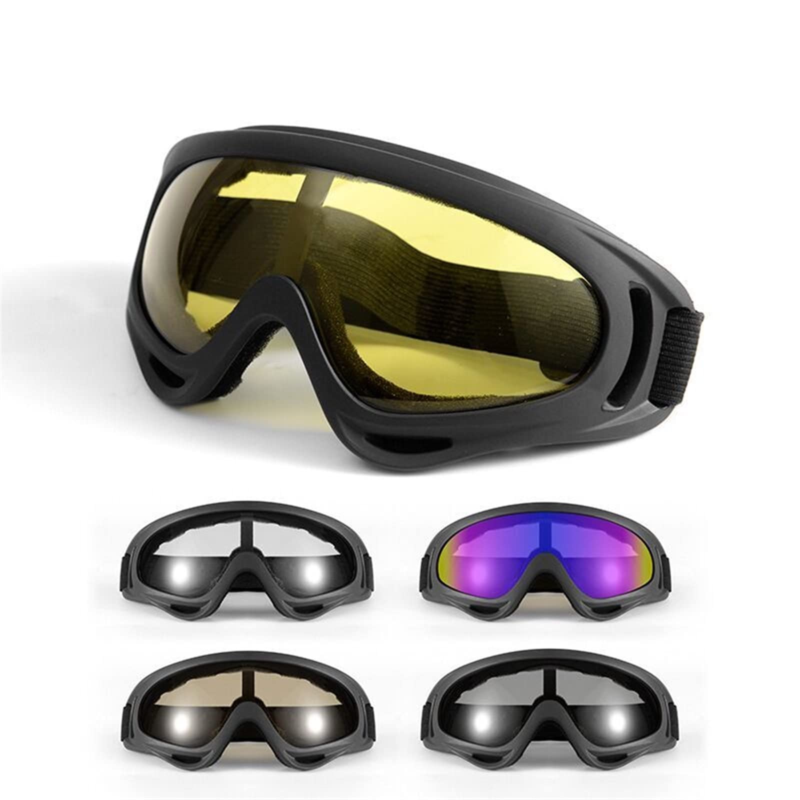 DieffematicHXJ Gafas Esqui Hombre Vehículo Todoterreno A Prueba de Polvo A Prueba de Salpicaduras Protección para los Ojos Carreras Montar Esquí Motocicleta Gafas Máscara (Color : 4)