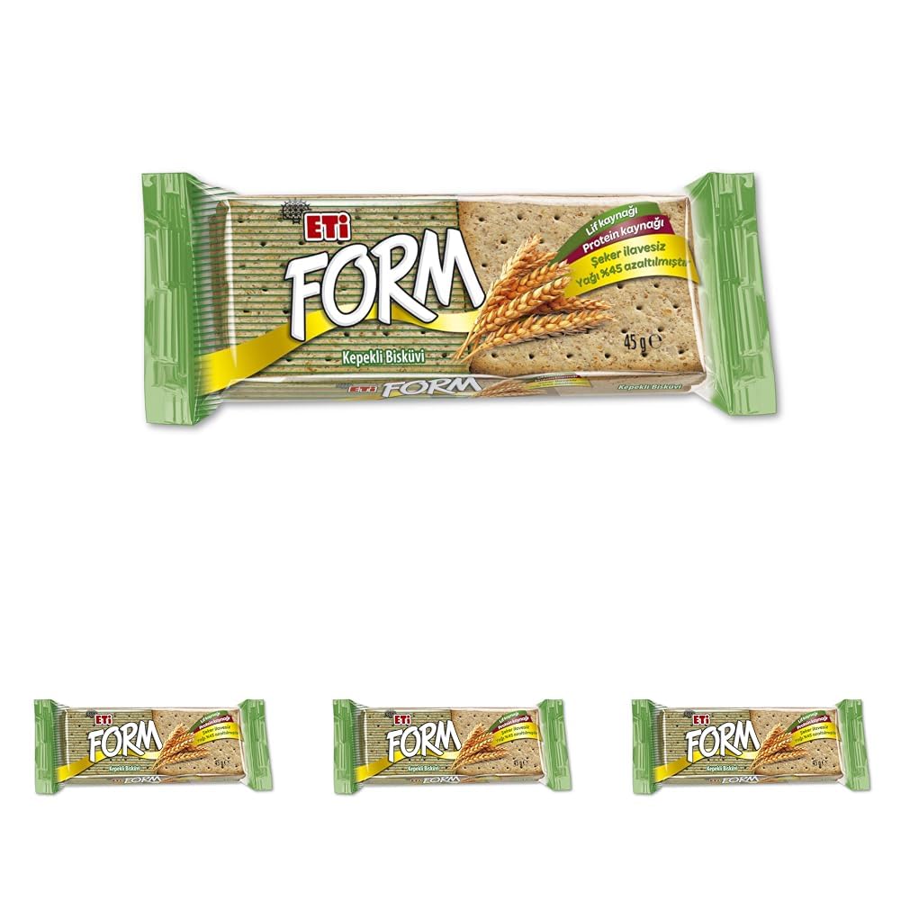Eti Form Bisküvi Kepekli 45 g 4lü paket
