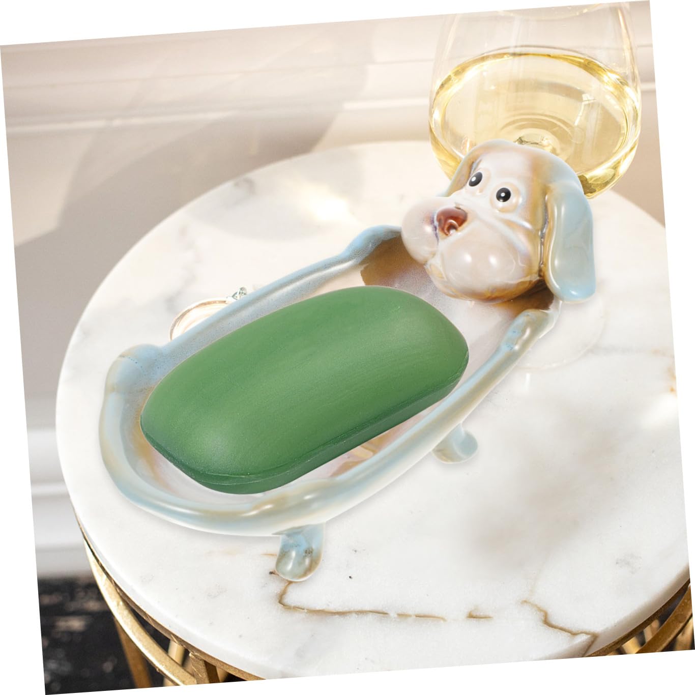 Portasapone in Ceramica per Bagno, Forma Animale Decorativa