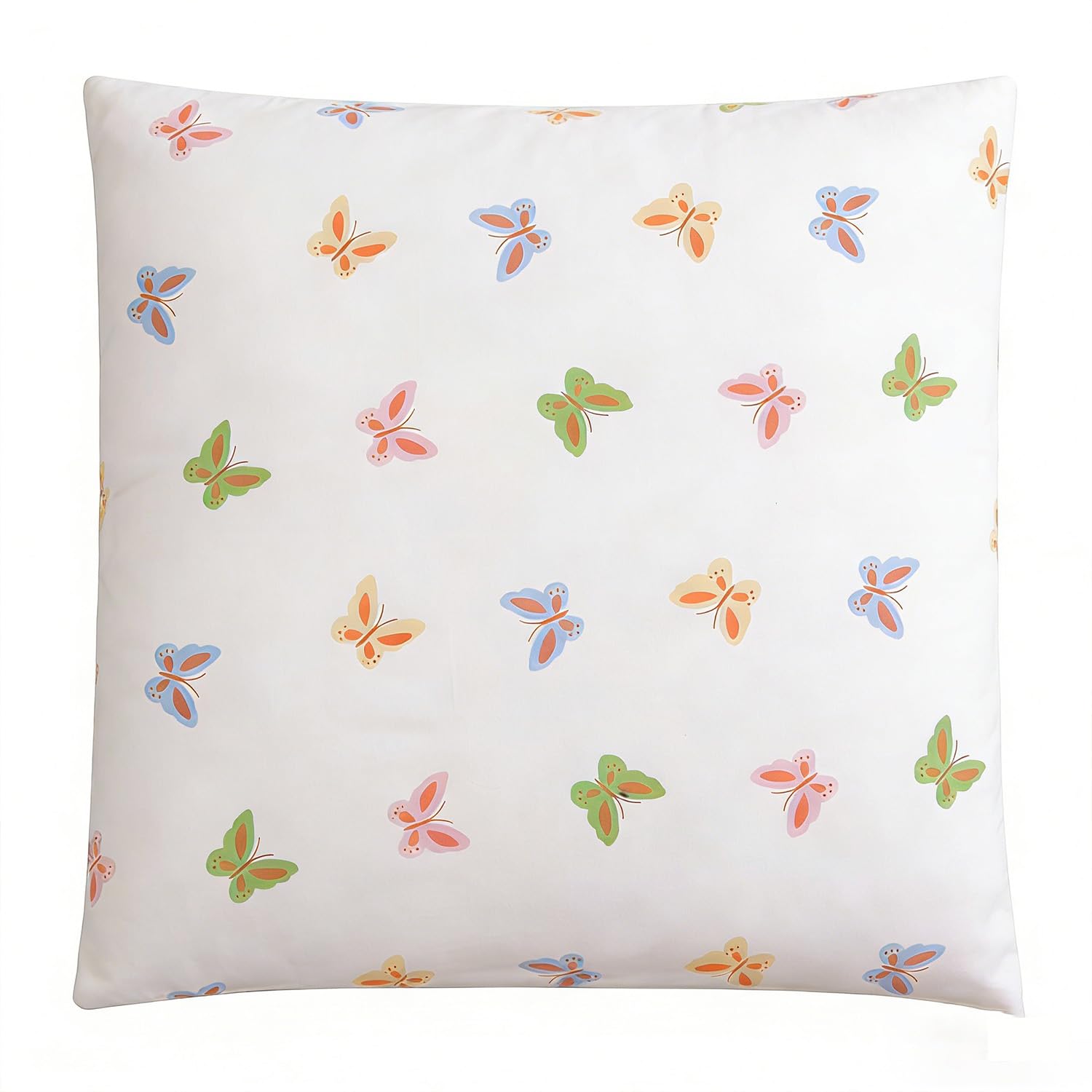 Butterfly Throw Pillow Case 18x18 Inch - Colorful Flowers Decoration Pillow Cover Vintage Wildflowers Pillows Cover Outdoor Farmhouse Plant Cushion
