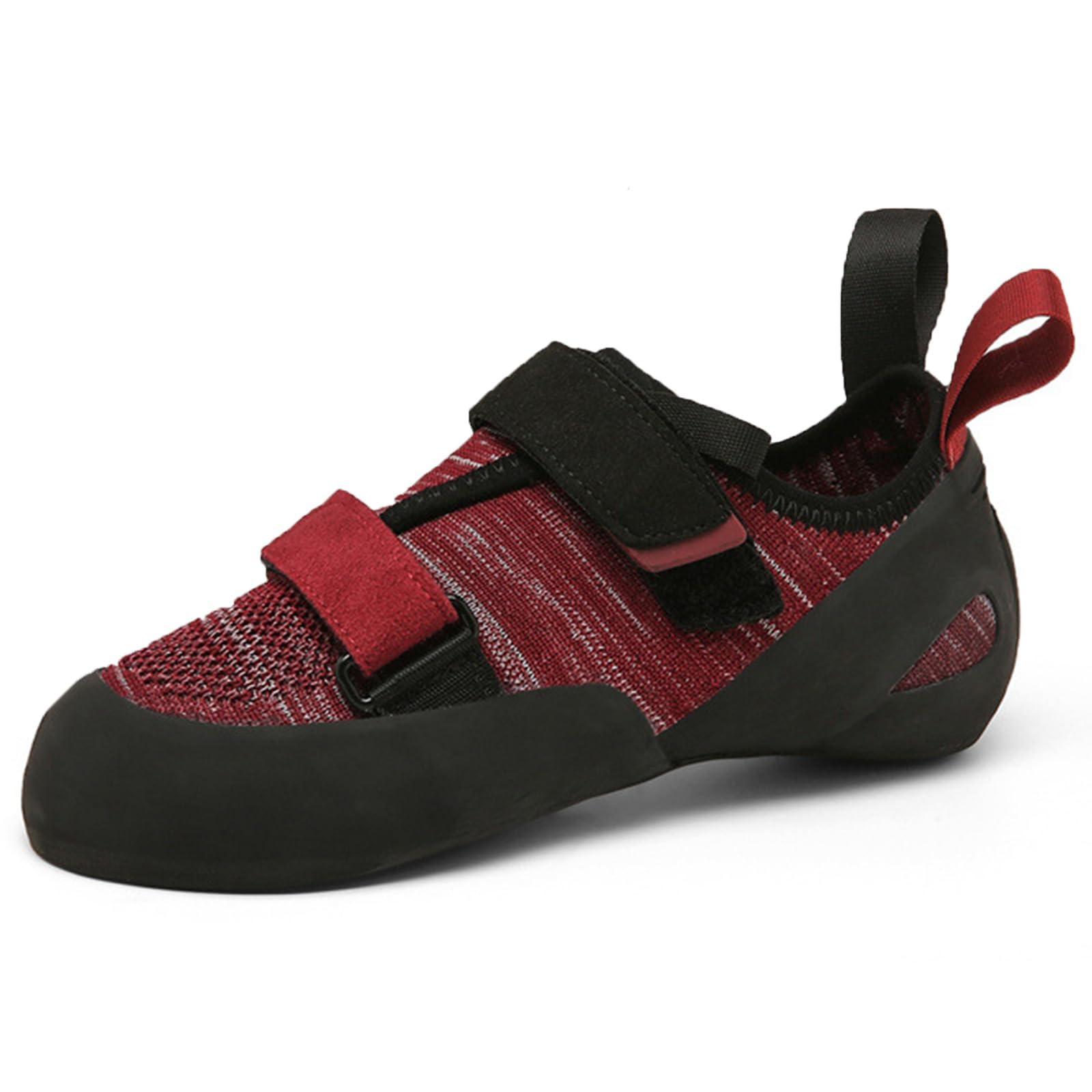 DAMANDO Women's Rock Climbing Shoes for Gym Sport Comfortable Fashion Bouldering Sport Sneakers,Red,8.5