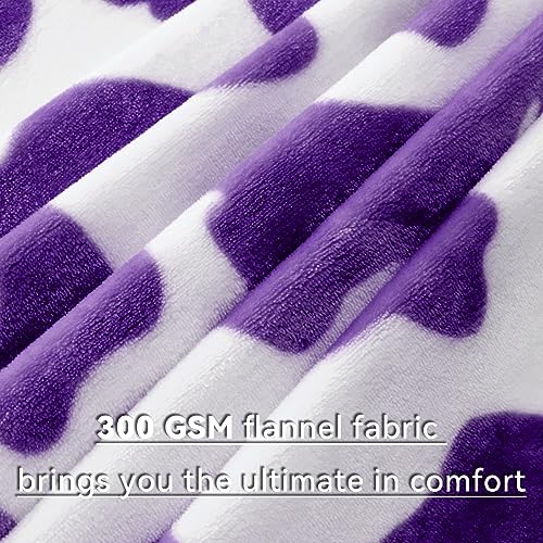 Image of Purple Throw Blanket for Bed, Lavender Soft Fleece Blanket for Women, Girls, Teens | Lightweight Bedding & Couch Accessories, Purple Gifts for Birthday, Holidays 50 inchx60 inch
