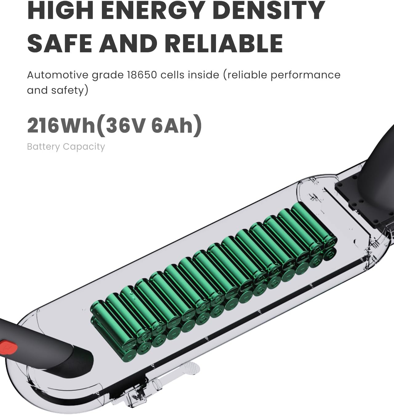 INVANTI V22PRO Electric Scooter showing internal battery cells