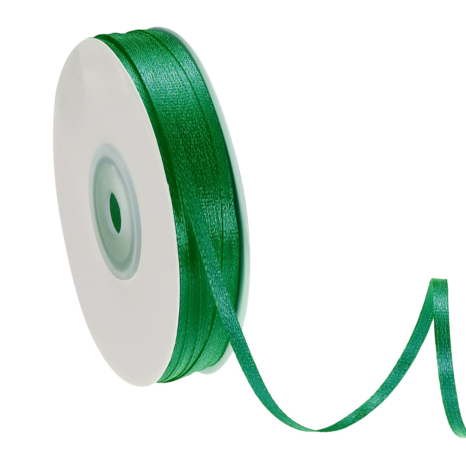 PATIKIL Satin Ribbon (91m, 3mm Wide, Ink Green) Double Face Solid Fabric Ribbon, Suit for Craft/DIY/Gift Wrapping/Hair Bows/Floral Bouquets/Wedding/Birthday/Party Decoration