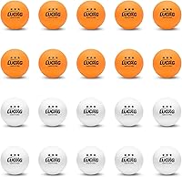 Luoxg 3-Star Ping Pong Balls 20 Pack - Durable ABS Table Tennis Balls 40mm for Beginners & Pros (10 Orange + 10 White)