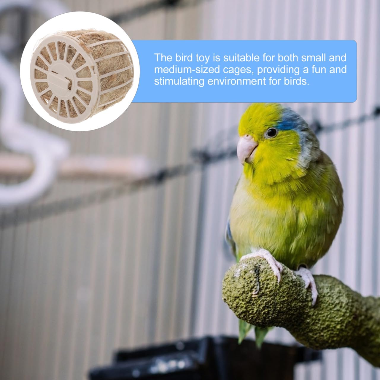 Milisten Juego de 3 Piezas de Material para Nidos de Pájaros de Jute Beige Textura Agradable y Amplia Compatibilidad Adecuado para Anidación de Aves en Jardín