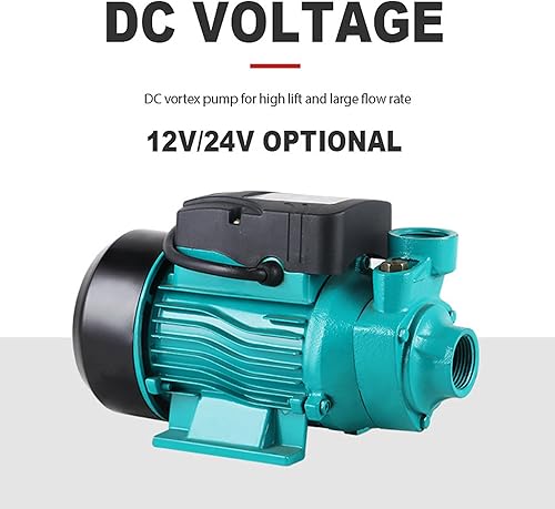 Miniatura 2 de Bomba de transferencia de 12 V 24 V Solar 82.0 ft autocebante, bomba de vórtice de suministro de agua solar para chorro de pozos poco profundos,