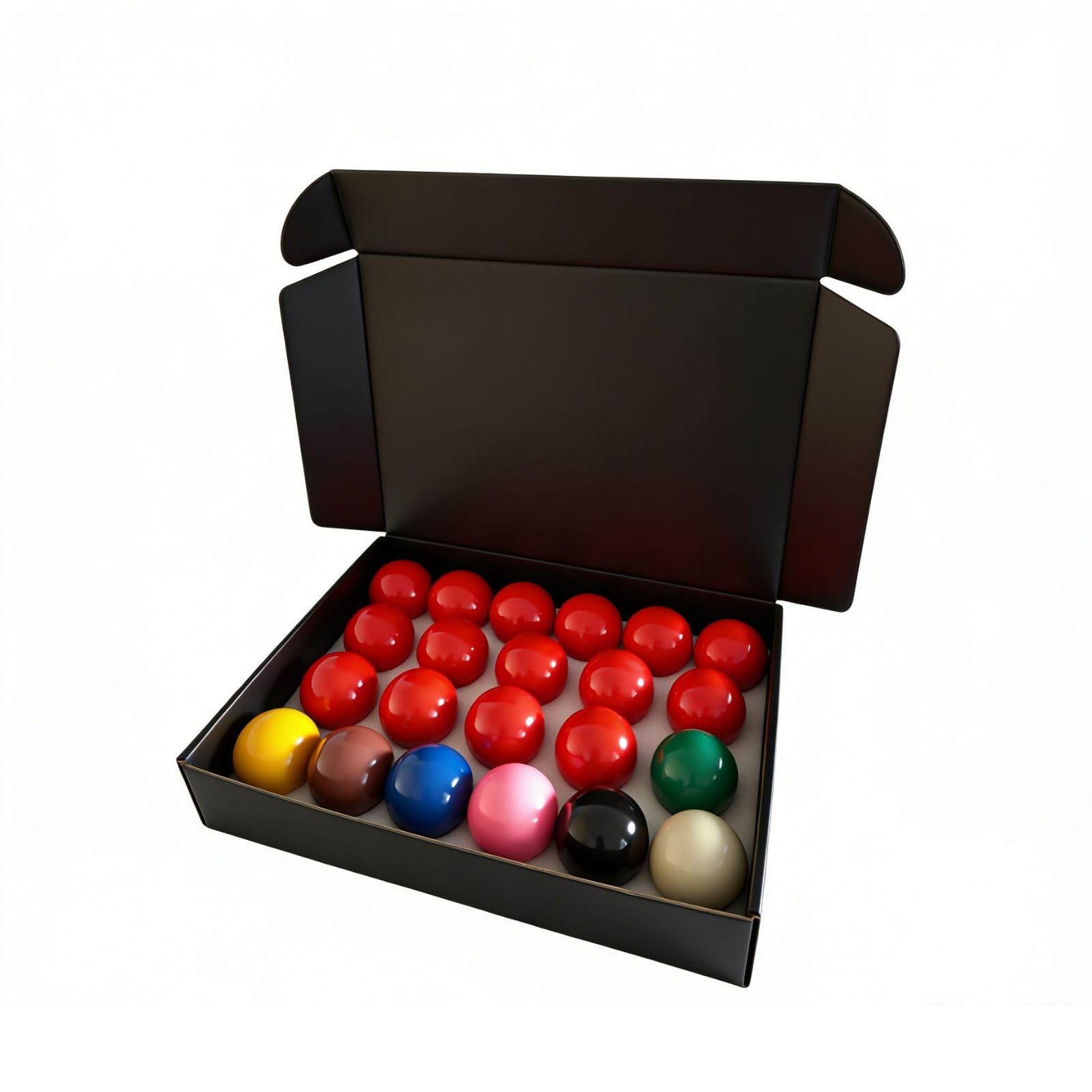 Snooker Kugeln Set, 22 Stück 52,5 mm Snooker Balls Set Harz Britisches Billardkugeln Set, 15 Rote, 6 Farbige und 1 Weiß Kugel