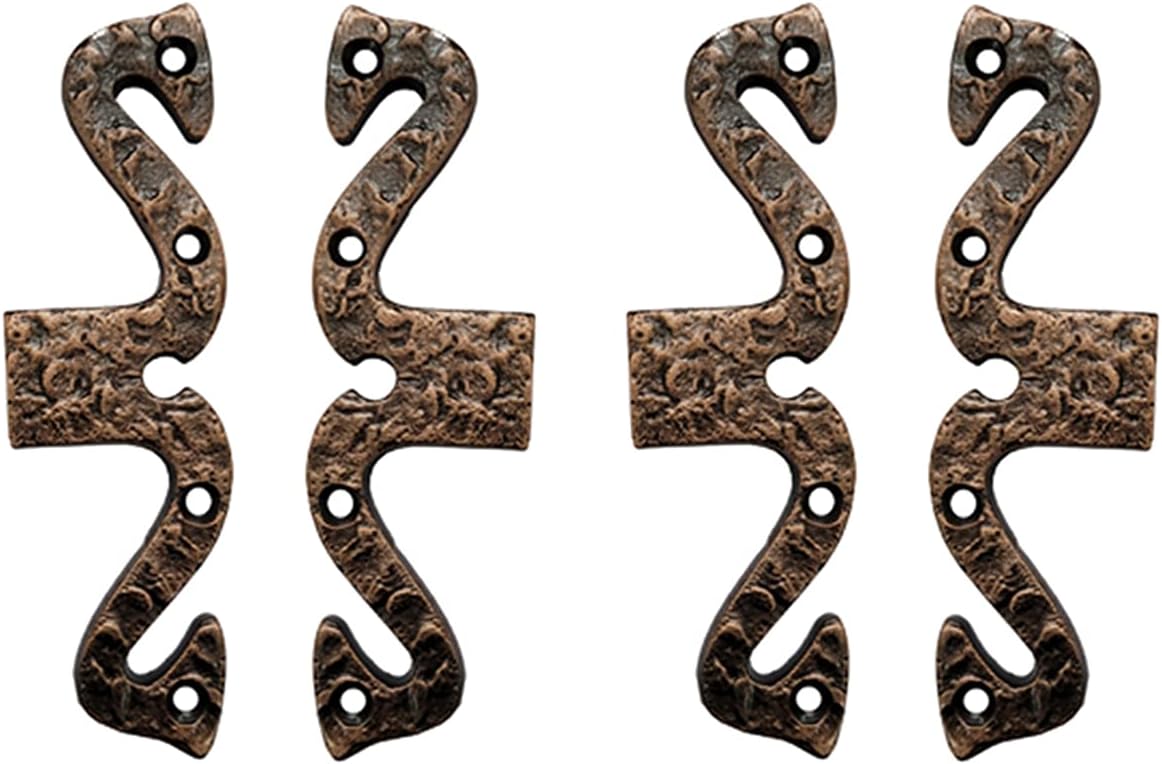 Adonai Hardware 5.1" "Karnaim Antique Iron False Hinge (12, Black Powder Coated)