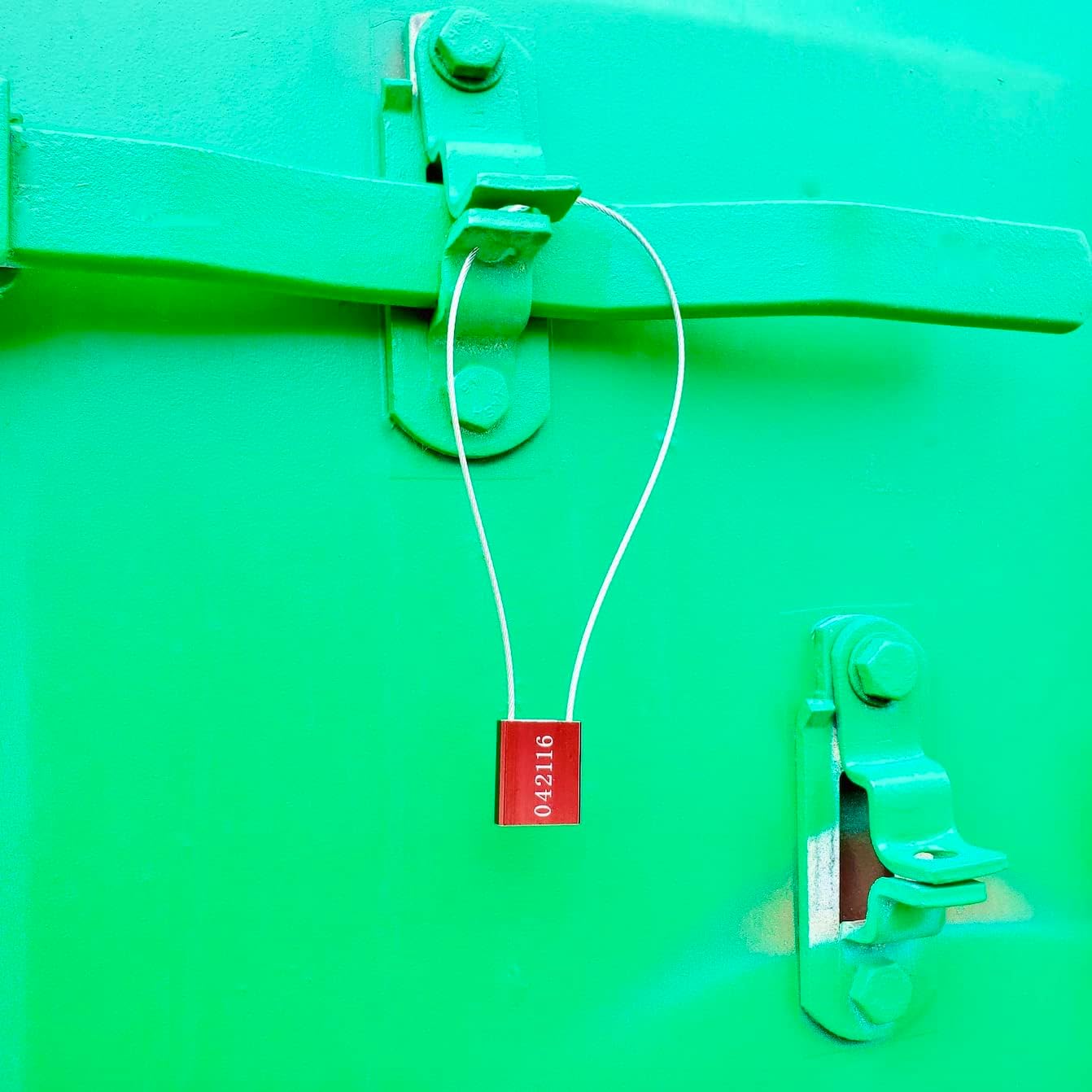 Elite 60 Red Cable Tamper Evident Wire Seals - High Security Metal Self Locking Cargo Seals for Trucks Trailers Containers Pull Tight Logistics