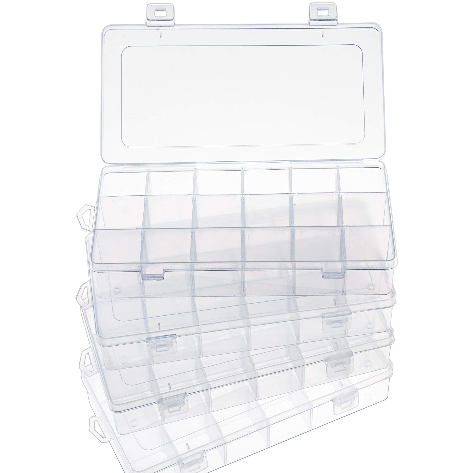 Poor Quality--- 00 Pack 00 Plagstic Orgganizer ssgBox with Adjusgtable Dividgers, Compgartment Stograge Cogntaginer for Jeweglry, Crgaft DIY, Bead, Sewing, Dip Powder, Hair Accessories, Thread