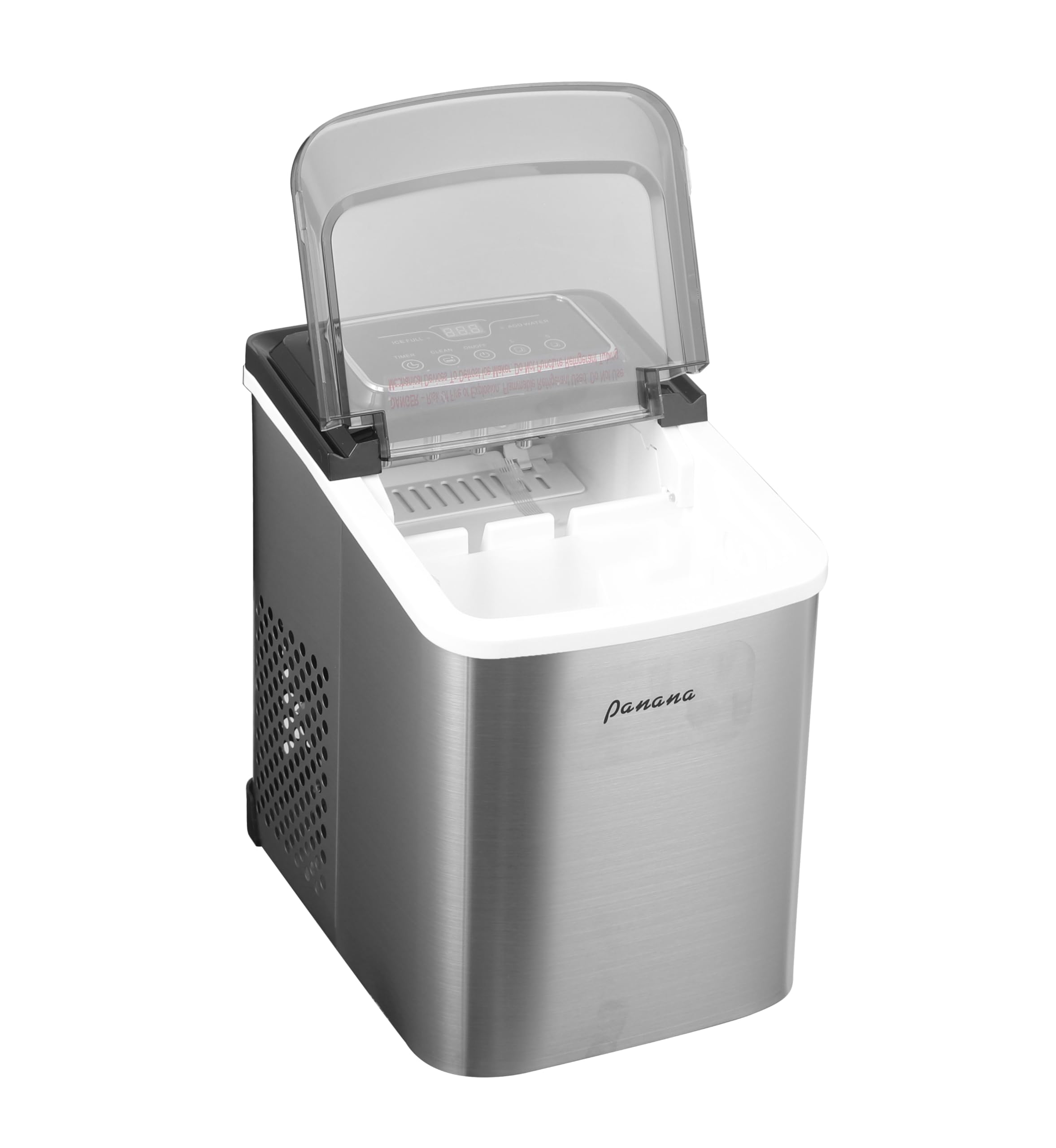 Panana Smart Countertop Ice Makers,Automatic Clean,Portable Ice Maker 9 Cubes Ready in 7-10min,26lbs/24H,for Home Kitchen Party Camping,Silver on Fridge.com