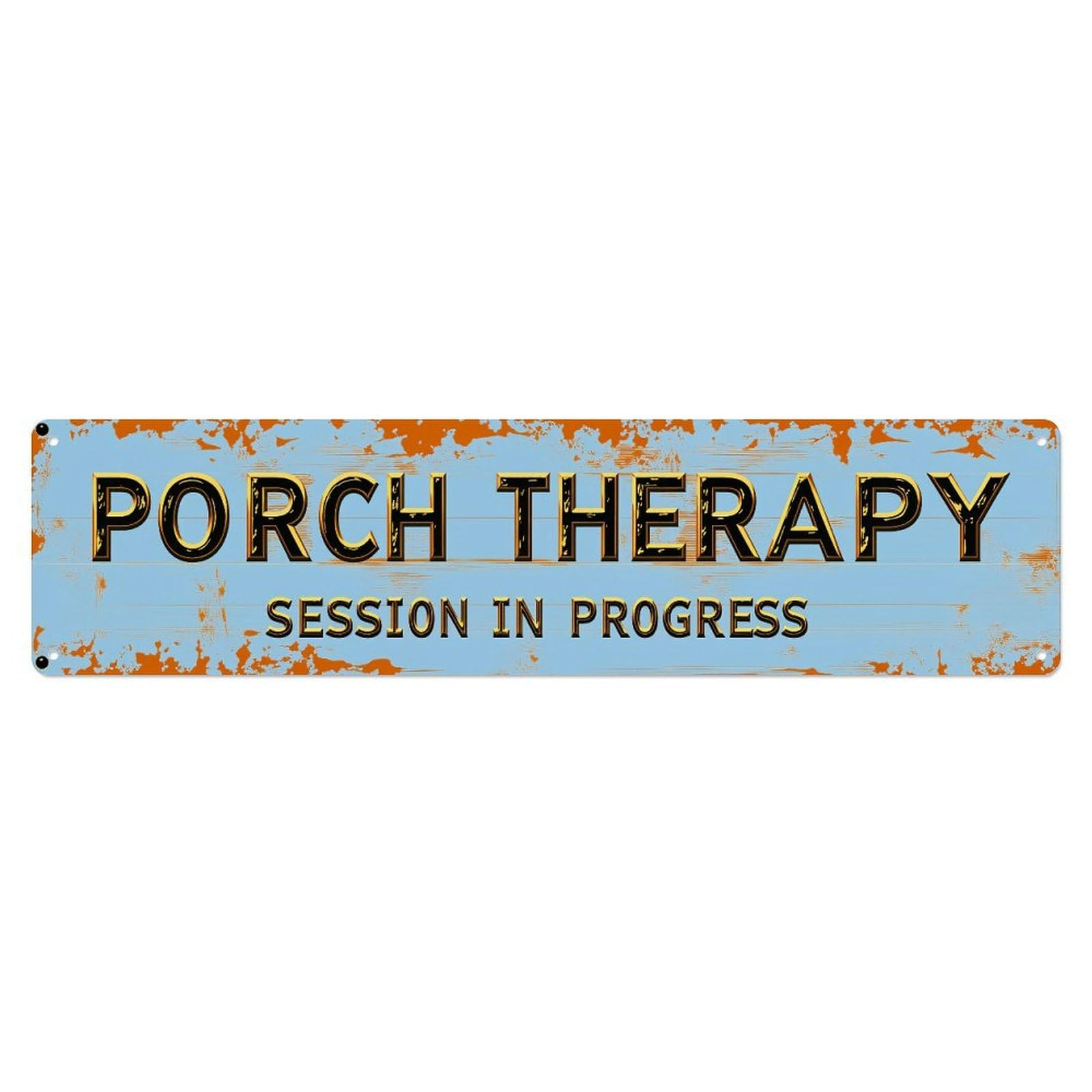Porch Therapy Session In Progress_2 Tin Sign Vintage Metal Poster Retro Bar, Home, Man Cave, Kitchen, Laundry Room Wall Art Decor Gift 4x16 Inch
