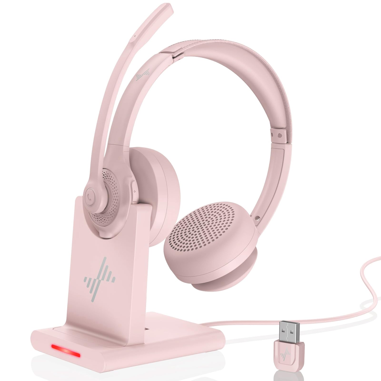 bluetooth wireless headset with mic for work clear calls
