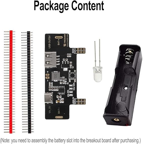 Miniatura 5 de Treedix Módulo de fuente de alimentación Breadboard 3.3V 200mA 5V 2A Prototipo Breadboard equipado con puerto de carga USB tipo C, puerto de salida