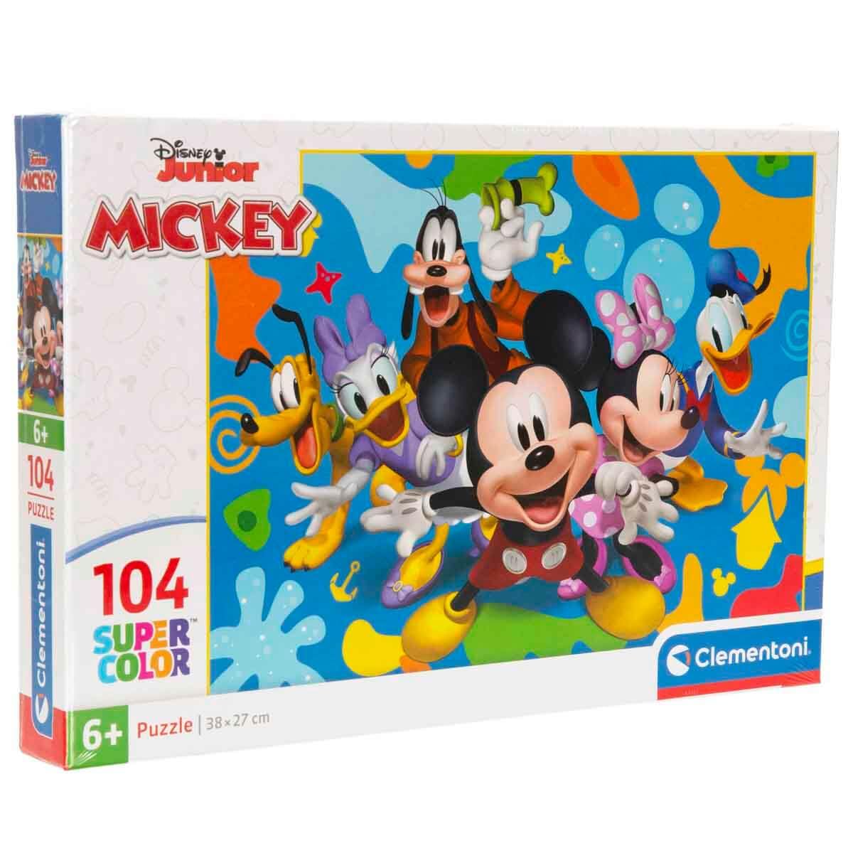 Clementoni Puzzle 104 pieces, Disney Mickey and Friends, Puzzle for Kids 6+ Years, Made in Italy, 25053, Multicolor