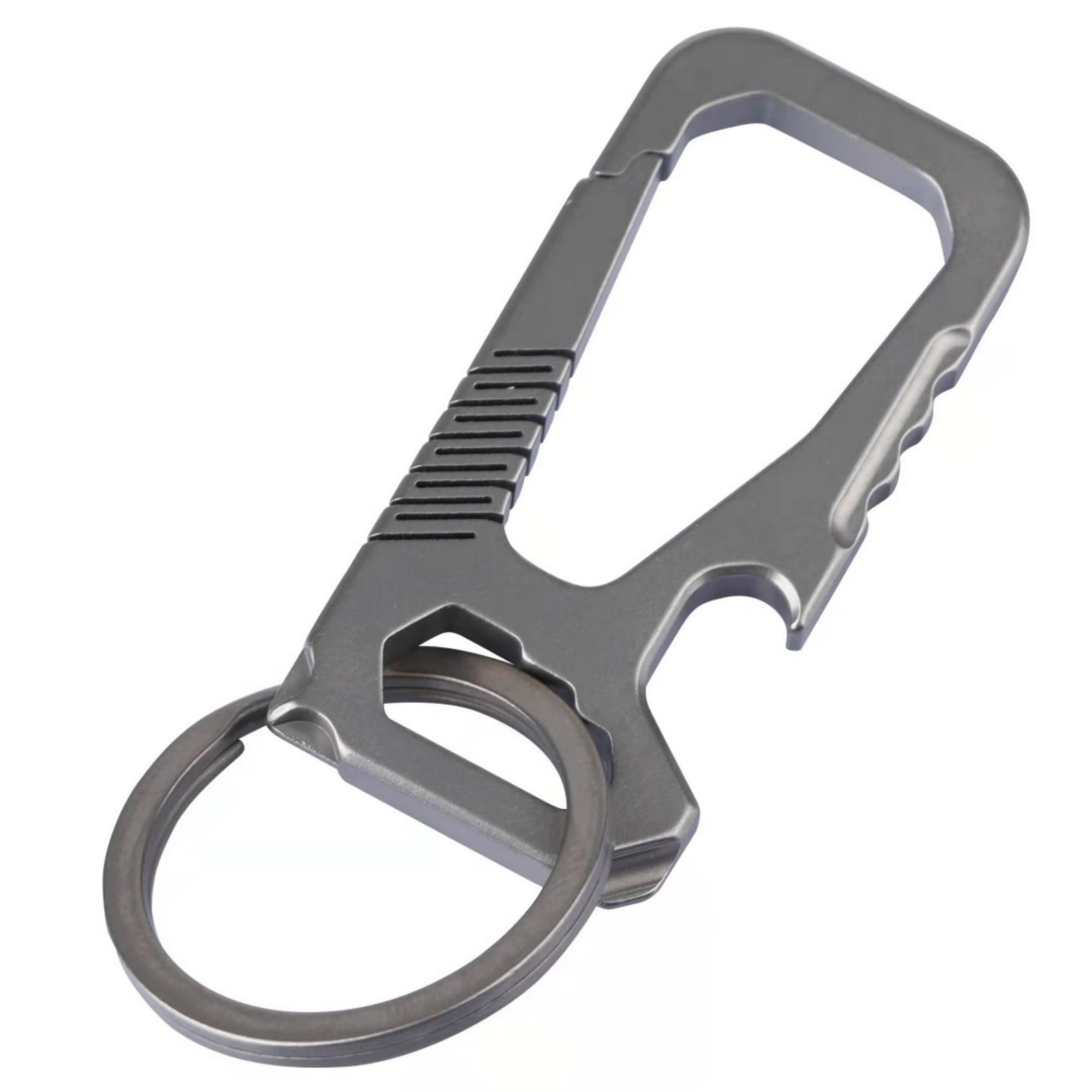 Heavy duty Titanium keychains, Carabiner clip Car Key chains,Multifunctional family keychain bottle opener and 1 Titanium Key Rings suitable for men and women