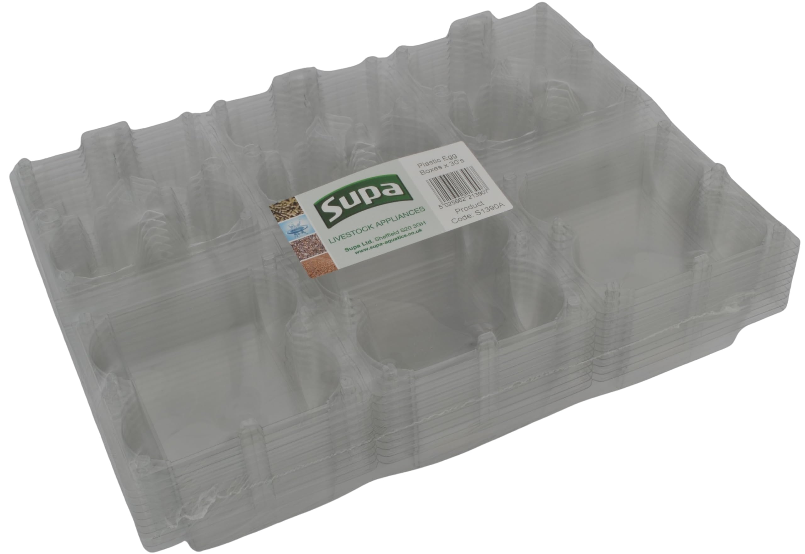 Supa Clear Plastic Egg Boxes, Hold 4 Eggs x 30 Pieces, Ideal for Smallholders or Backyard Poultry Keepers