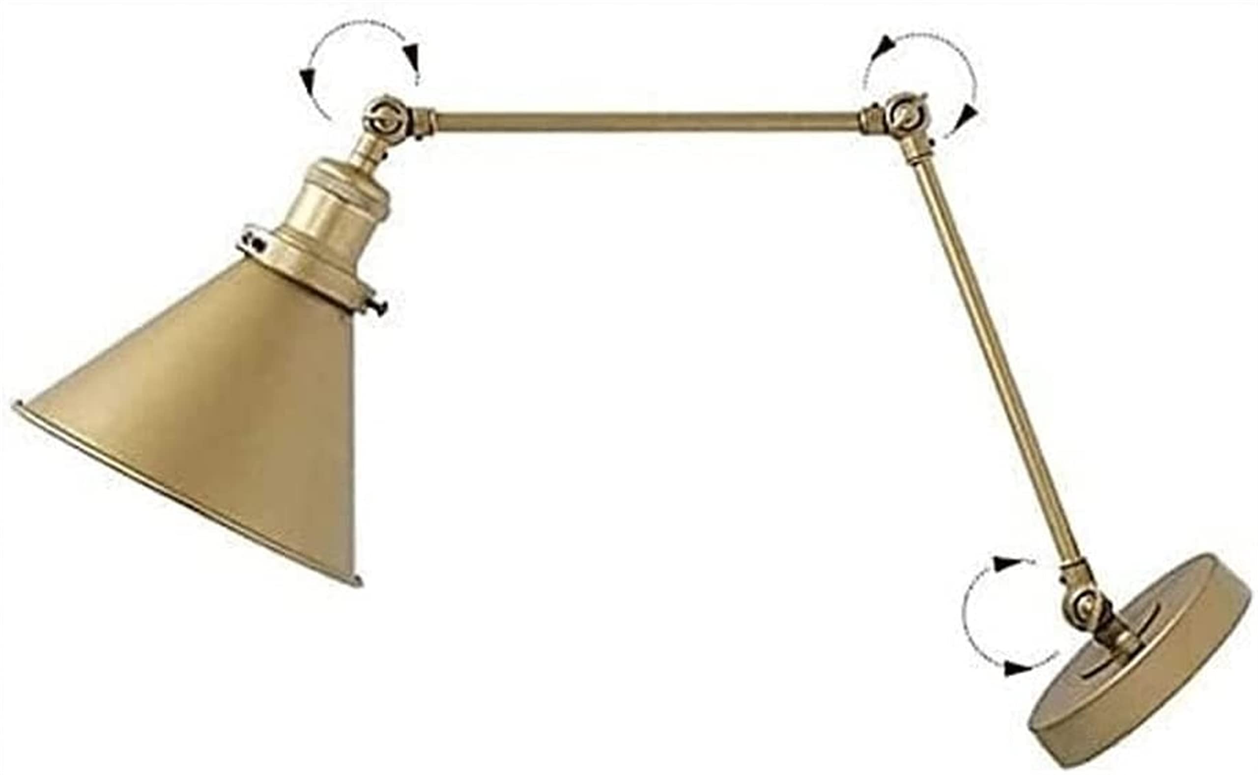 Aplique de pared ajustable industrial, lámpara de pared con brazo oscilante, lámpara de pared de metal retro de granja, accesorio de iluminación único for interiores for dormitorio, sala de estar, coc