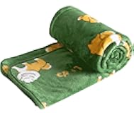 FUYU Shiba Inu Throw Blanket Puppy Cartoon Dog Warm Fuzzy Soft Blanket
