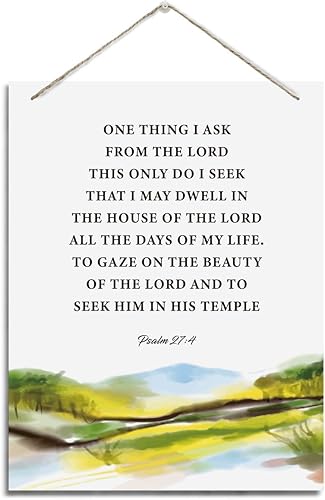 Decoración inspiradora para pared, letreros decorativos de madera para colgar, decoración cristiana para el hogar, letrero colgante de versículo