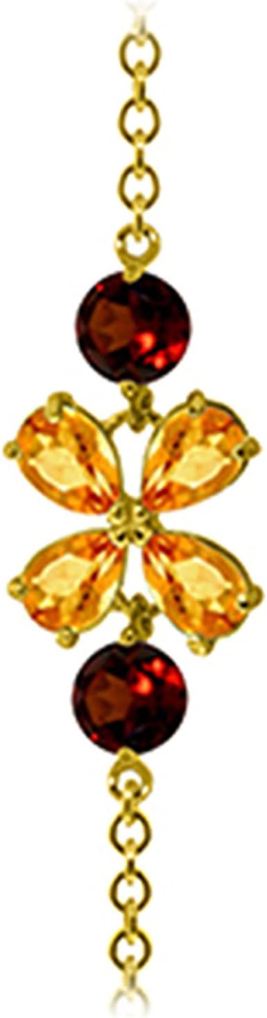 Galaxy Gold GG 3.15 Carat 14k Solid Gold Bracelet Citrine Garnet - Image 3