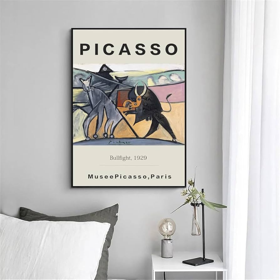 ピカソ アートポスター 額装 闘牛 フレーム付き インテリアアート モダンアート ピカソ アートポスター インテリア ピカドール 闘牛士 おしゃれ
